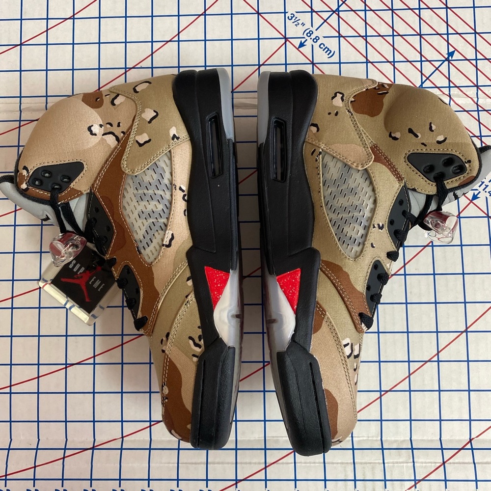 🥺2015 Jordan 5 Retro Supreme Desert Camo Men’s 10 - Picture 9 of 16